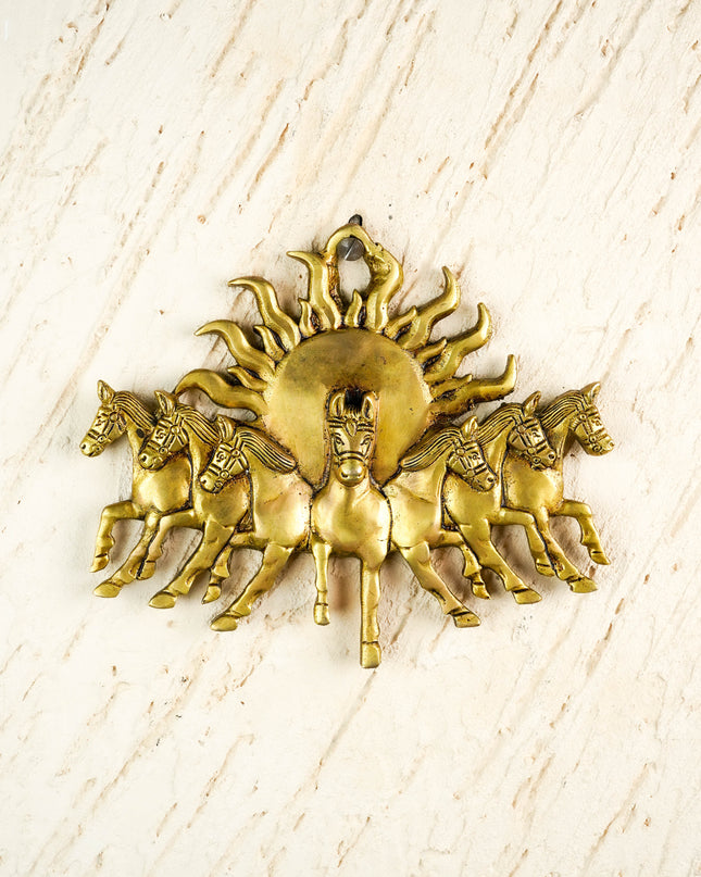 Brass Running Horse Wall Hanging - 8 inch - WL6032