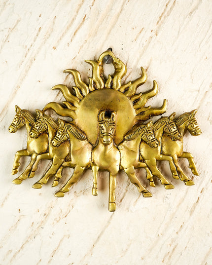 Brass Running Horse Wall Hanging - 8 inch - WL6032
