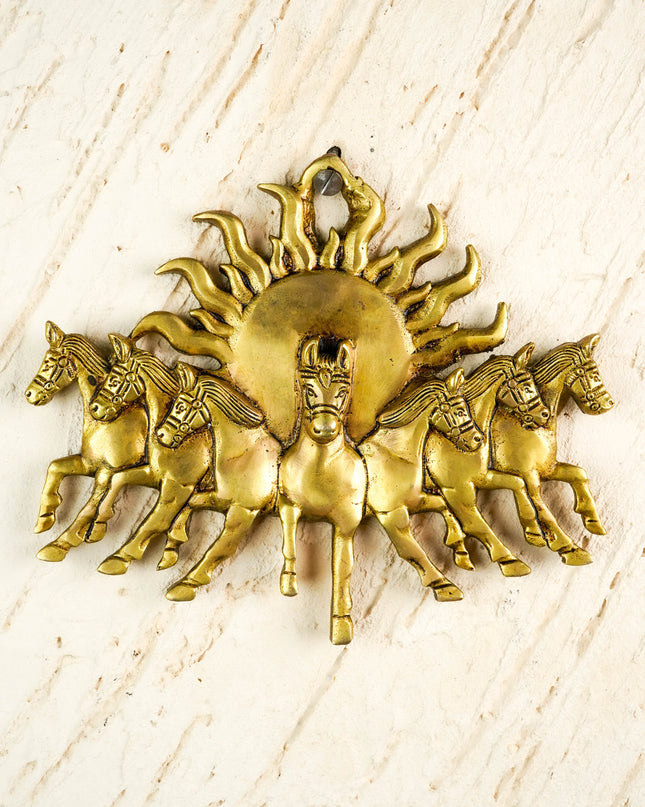 Brass Running Horse Wall Hanging - 8 inch - WL6032