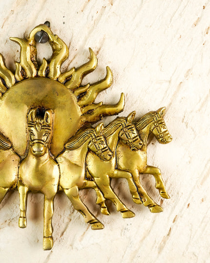 Brass Running Horse Wall Hanging - 8 inch - WL6032