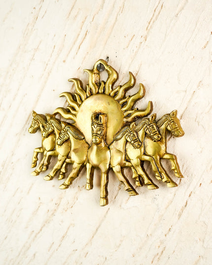 Brass Running Horse Wall Hanging - 8 inch - WL6032