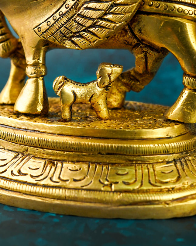 Brass Kamadhenu Idol - 6 inch - WL6033