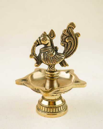Brass Annapakshi Diya - 4 inch - Set of 2 - WL6040