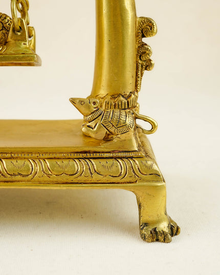 Brass Jhoola Ganesha - 10 inch - WL6042