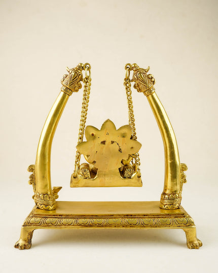 Brass Jhoola Ganesha - 10 inch - WL6042