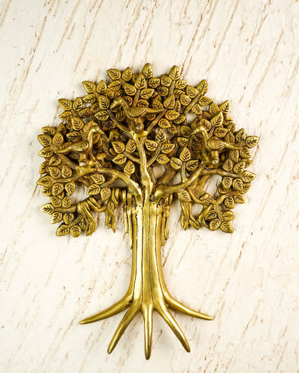 Brass Kalpavriksha Tree Wall Hanging - 13 inch - WL6043