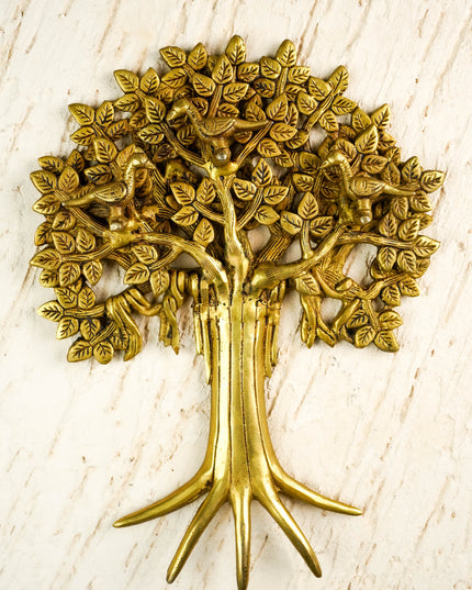 Brass Kalpavriksha Tree Wall Hanging - 13 inch - WL6043
