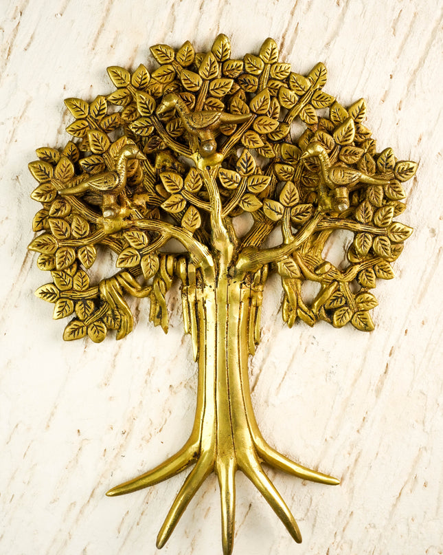 Brass Kalpavriksha Tree Wall Hanging - 13 inch - WL6043