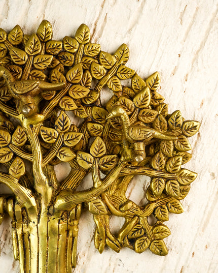 Brass Kalpavriksha Tree Wall Hanging - 13 inch - WL6043