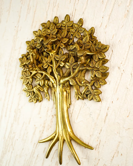 Brass Kalpavriksha Tree Wall Hanging - 13 inch - WL6043