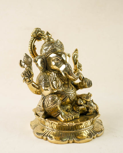 Brass Ganesha Idol - 9 inch - WL6045