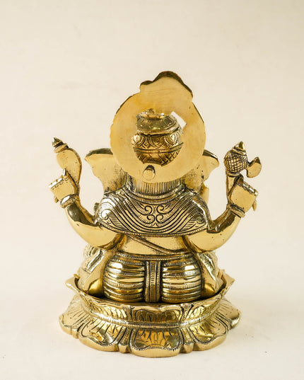Brass Ganesha Idol - 9 inch - WL6045