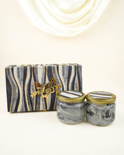 Decorative 2 Jar Dry Fruit Box - WL6048