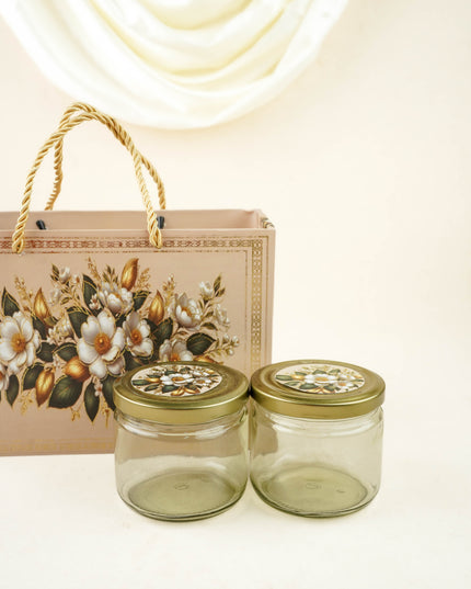 Decorative 2 Jar Dry Fruit Box - WL6049