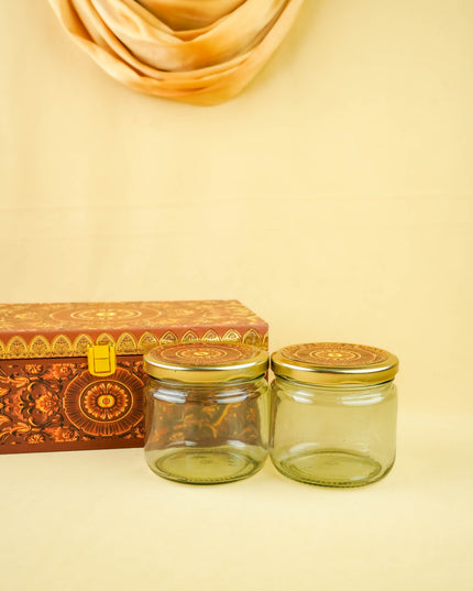 Decorative 2 Jar Dry Fruit Box - WL6050
