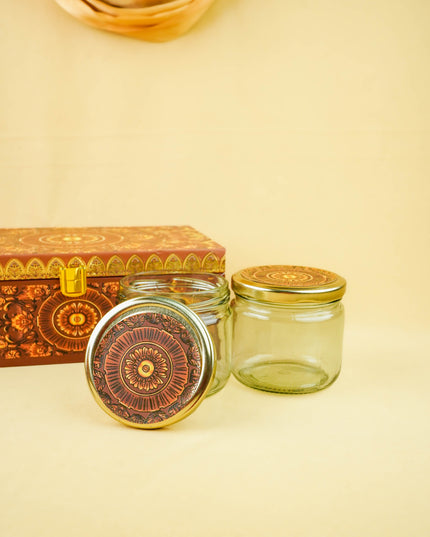 Decorative 2 Jar Dry Fruit Box - WL6050