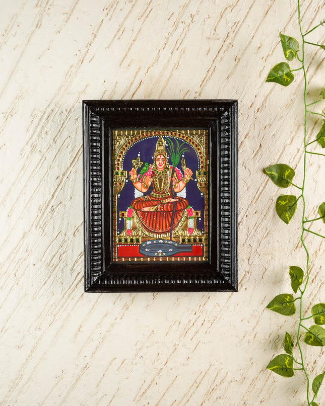 Tanjore Painting - Lalitha Parameswari - Flat (Gold foil) - 8x6 inch - WL6054