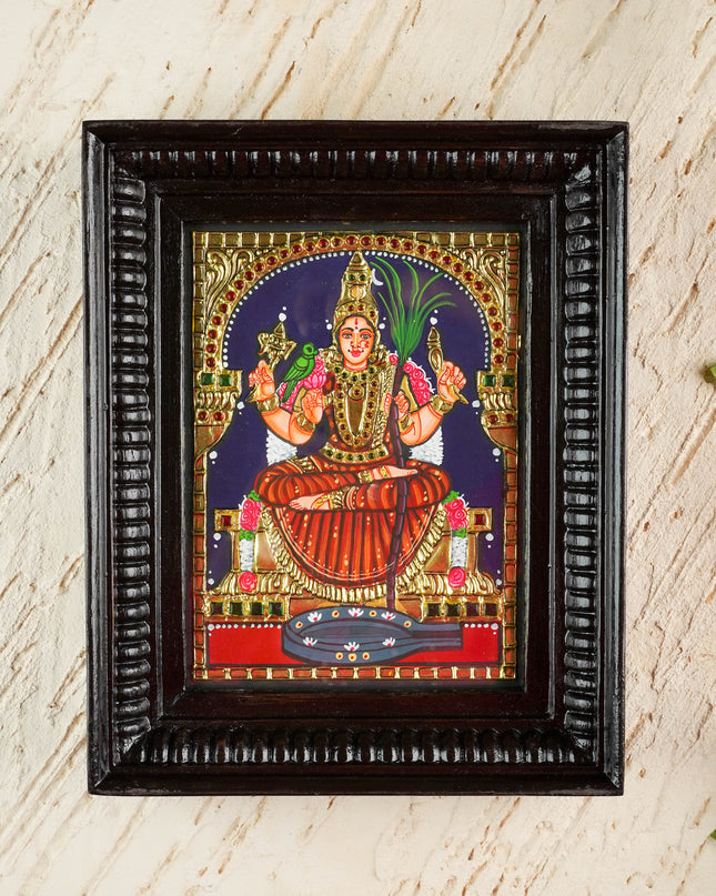 Tanjore Painting - Lalitha Parameswari - Flat (Gold foil) - 8x6 inch - WL6054