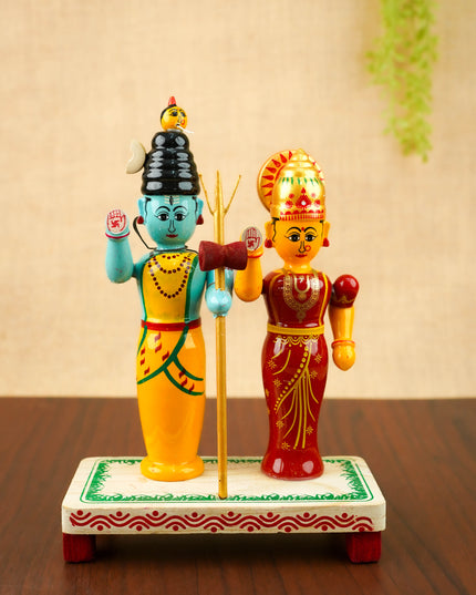 Kondapalli - Shivan Parvathi Doll - 10 inch - WL6057