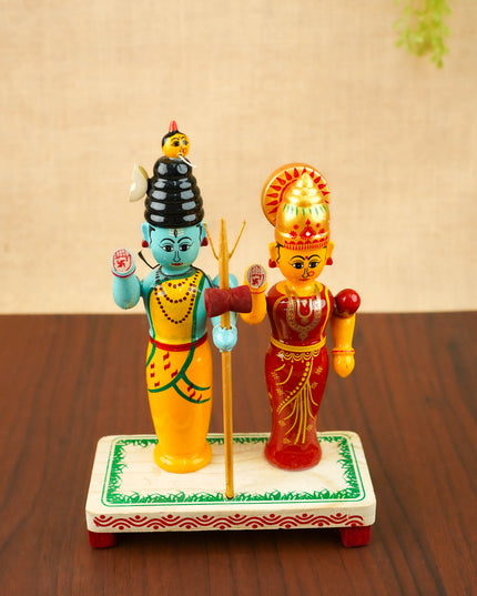 Kondapalli - Shivan Parvathi Doll - 10 inch - WL6057