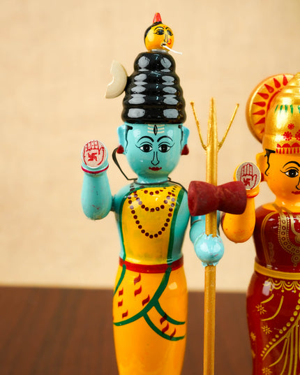 Kondapalli - Shivan Parvathi Doll - 10 inch - WL6057
