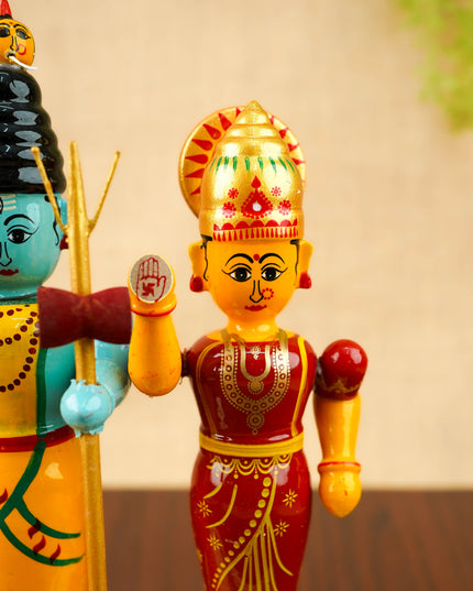 Kondapalli - Shivan Parvathi Doll - 10 inch - WL6057