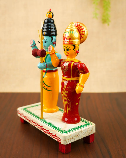 Kondapalli - Shivan Parvathi Doll - 10 inch - WL6057