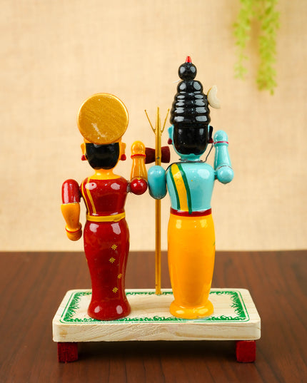 Kondapalli - Shivan Parvathi Doll - 10 inch - WL6057