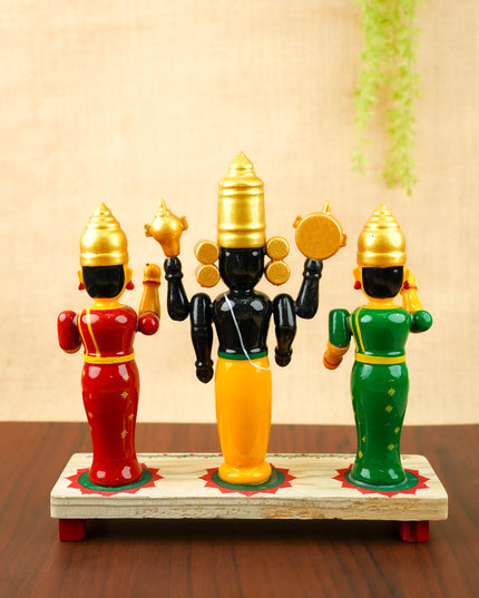 Kondapalli - Balaji with Padmavathi Doll Set - 10 inch - WL6060