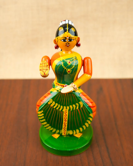 Kondapalli - Bharatanatyam Dancer Doll - 7 inch - WL6063