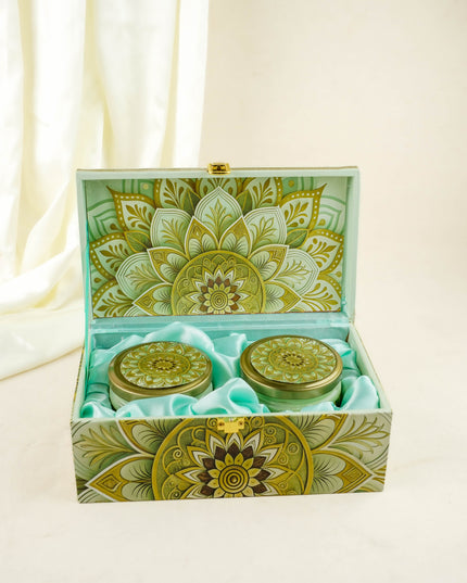 Decorative 2 Jar Dry Fruit Box - WL6084