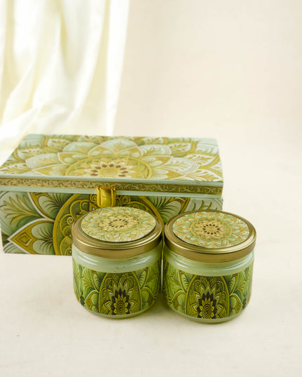 Decorative 2 Jar Dry Fruit Box - WL6084