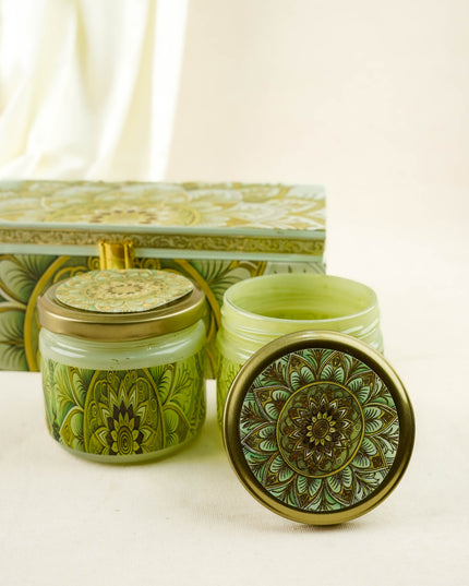 Decorative 2 Jar Dry Fruit Box - WL6084