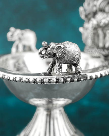 Brass Gajalakshmi Diya - 6 inch - WL6094