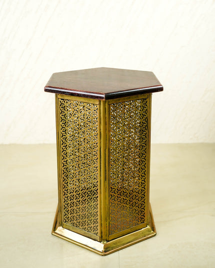 Coffee Centre Table with 4 Side Stools - Gold - WL6096