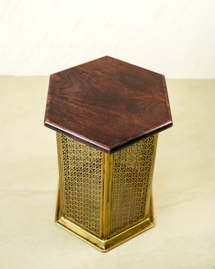 Coffee Centre Table with 4 Side Stools - Gold - WL6096