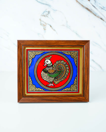 Tanjore Style Reverse Glass Painting Frame - Annapakshi - 8x7 inch - WL6098
