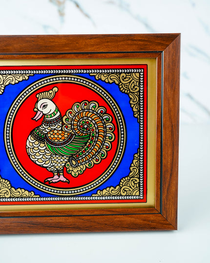Tanjore Style Reverse Glass Painting Frame - Annapakshi - 8x7 inch - WL6098