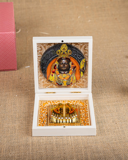 Gift Hamper - Paduka Box with Brass Diya and Incense Cones - WMH0015