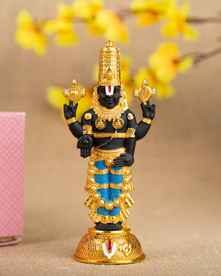 Gift Hamper - Balaji Idol with Balaji Paduka and Zinc Alloy Diya - WMH0016