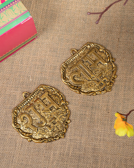 Gift Hamper - Shubh Laabh Plate with Sugarcane Tree and Flower Thoran - WMH0019