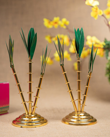Gift Hamper - Shubh Laabh Plate with Sugarcane Tree and Flower Thoran - WMH0019