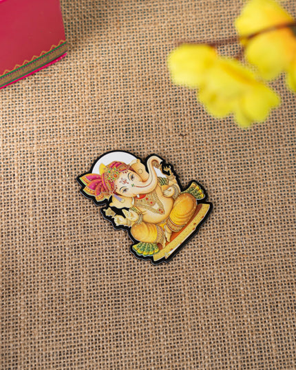 Gift Hamper - Manai with Ganesha Pooja Mandir and Fridge Magnet - WMH0024