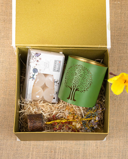 Gift Hamper - Votive with Tree of Life and Scented Candles - WMH0028