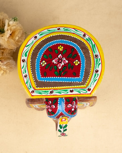Hand Painted Elephant Stool - 8 inch - WL5223