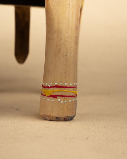 Hand Painted Elephant Stool - 8 inch - WL5223