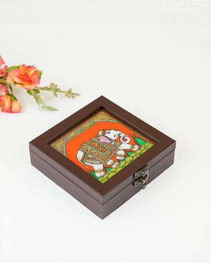 Acrylic Reverse Picture Jewellery Box - Elephant Wl2030-1 Organizers