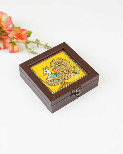 Acrylic Reverse Picture Jewellery Box - Tanjore Art Annapakshi1 Wl2030-2 Organizers