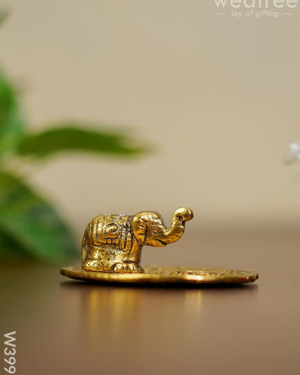 White Metal Agarbathi Stand -Gold Finish - W3998 Pooja Utilities