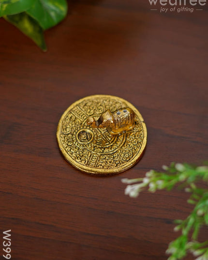 White Metal Agarbathi Stand -Gold Finish - W3998 Pooja Utilities